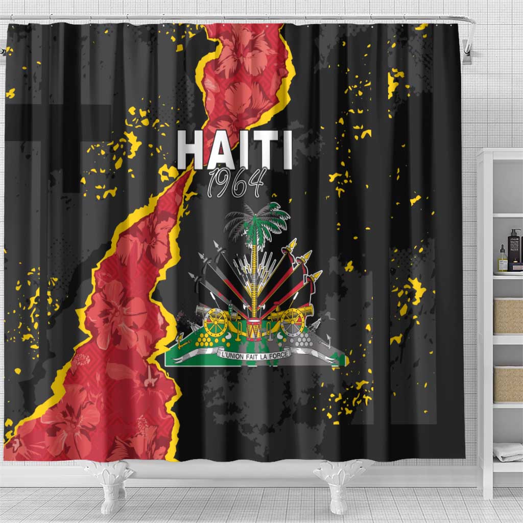 Haiti 1964 Shower Curtain Coat Of Arms Unique Style - African Pride