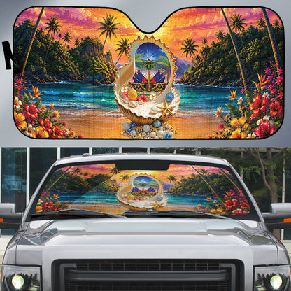 Haiti Auto Sun Shade The Pearl Of The Antilles