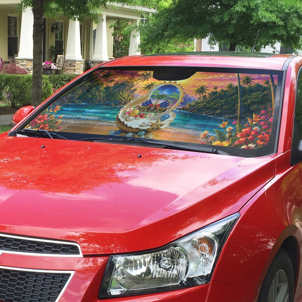 Haiti Auto Sun Shade The Pearl Of The Antilles