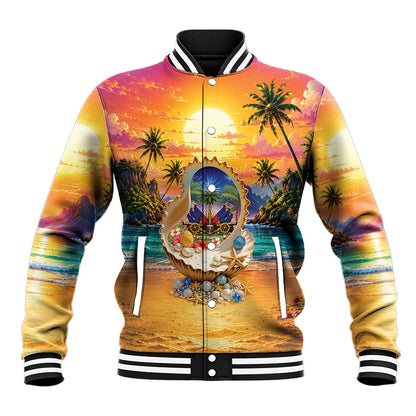 Haiti Baseball Jacket The Pearl Of The Antilles