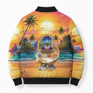 Haiti Bomber Puffer Jacket The Pearl Of The Antilles