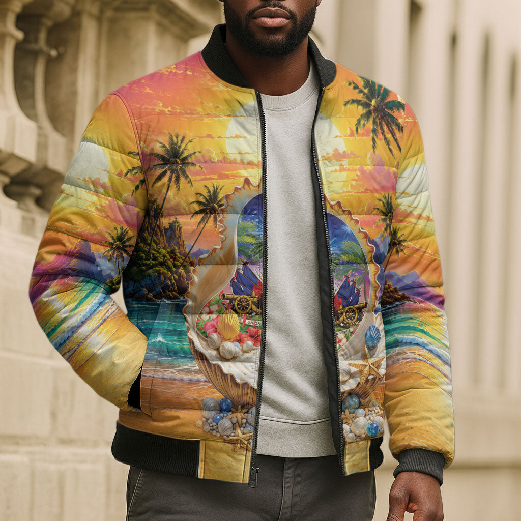Haiti Bomber Puffer Jacket The Pearl Of The Antilles