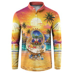 Haiti Button Sweatshirt The Pearl Of The Antilles