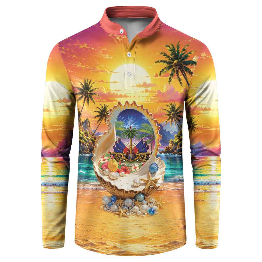 Haiti Button Sweatshirt The Pearl Of The Antilles