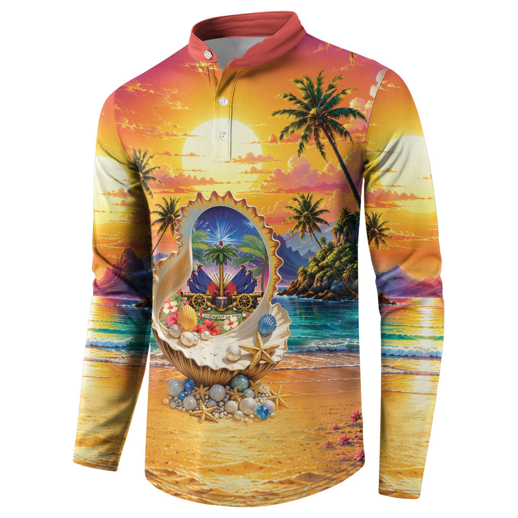 Haiti Button Sweatshirt The Pearl Of The Antilles