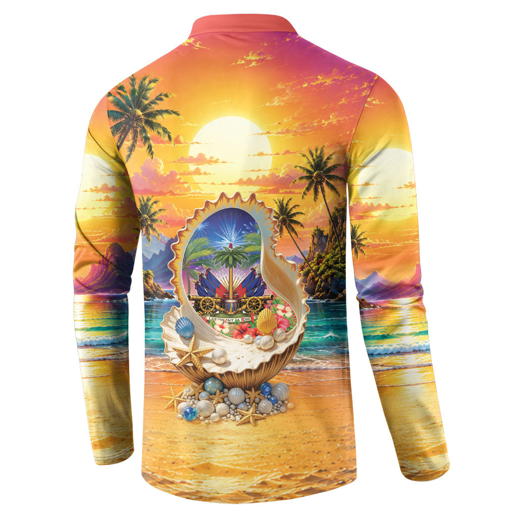 Haiti Button Sweatshirt The Pearl Of The Antilles