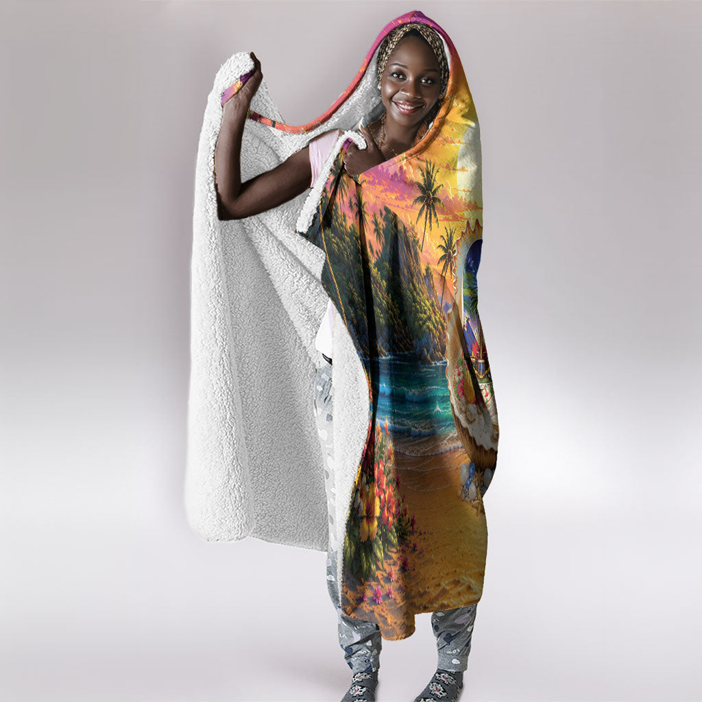 Haiti Hooded Blanket The Pearl Of The Antilles