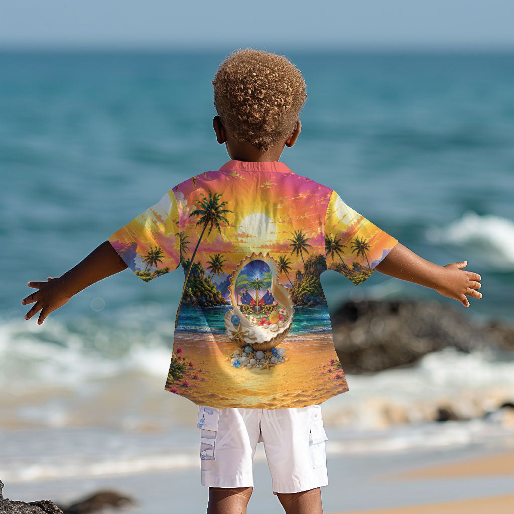 Haiti Kid Hawaiian Shirt The Pearl Of The Antilles