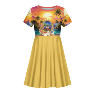 Haiti Kid Short Sleeve Dress The Pearl Of The Antilles