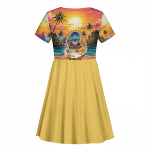 Haiti Kid Short Sleeve Dress The Pearl Of The Antilles