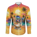 Haiti Long Sleeve Button Shirt The Pearl Of The Antilles