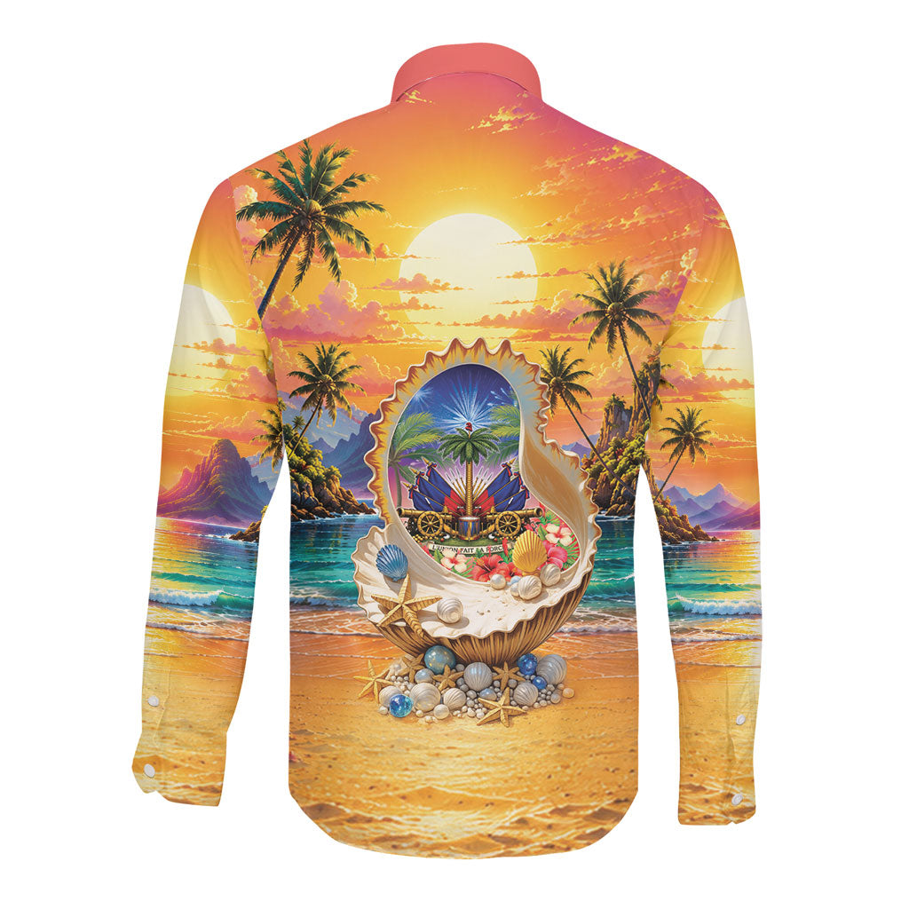 Haiti Long Sleeve Button Shirt The Pearl Of The Antilles
