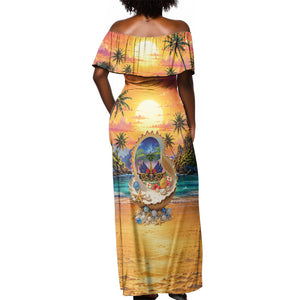 Haiti Off Shoulder Maxi Dress The Pearl Of The Antilles