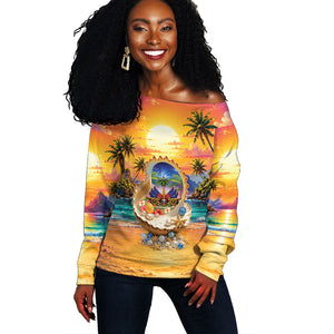 Haiti Off Shoulder Sweater The Pearl Of The Antilles
