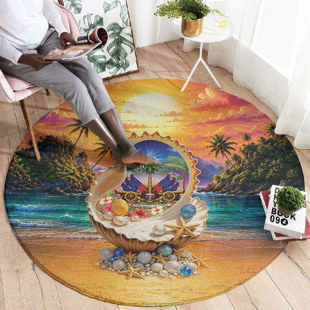 Haiti Round Carpet The Pearl Of The Antilles