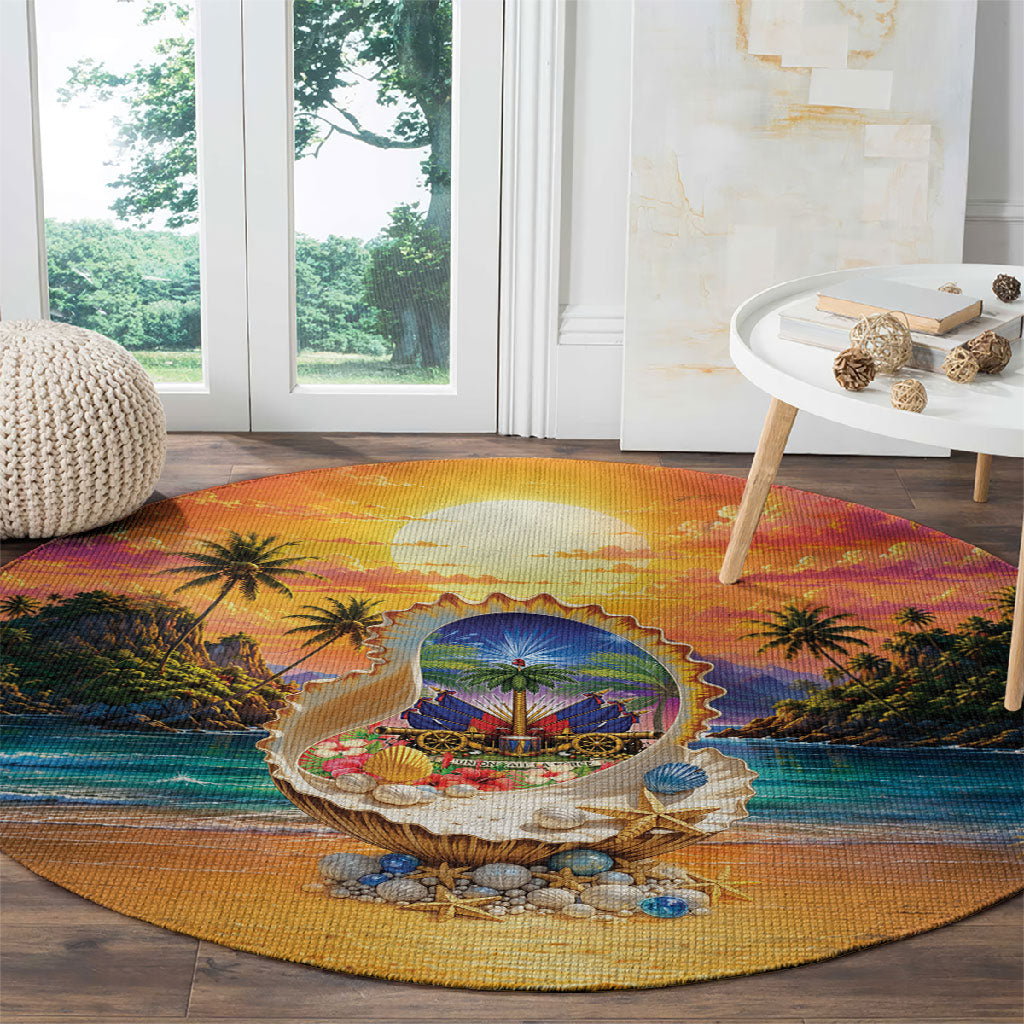 Haiti Round Carpet The Pearl Of The Antilles