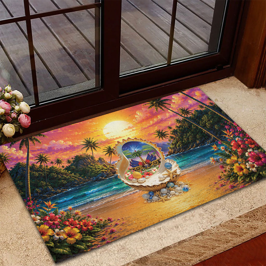 Haiti Rubber Doormat The Pearl Of The Antilles