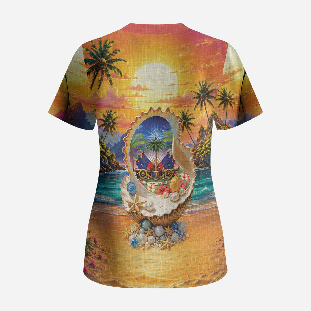 Haiti Scrub Top The Pearl Of The Antilles