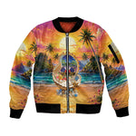 Haiti Sleeve Zip Bomber Jacket The Pearl Of The Antilles