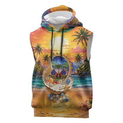 Haiti Sleeveless Hoodie The Pearl Of The Antilles