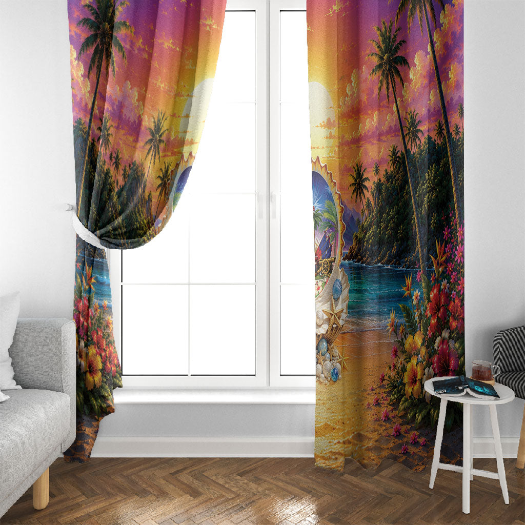 Haiti Window Curtain The Pearl Of The Antilles