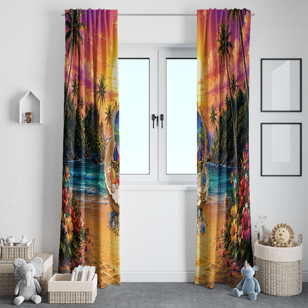 Haiti Window Curtain The Pearl Of The Antilles