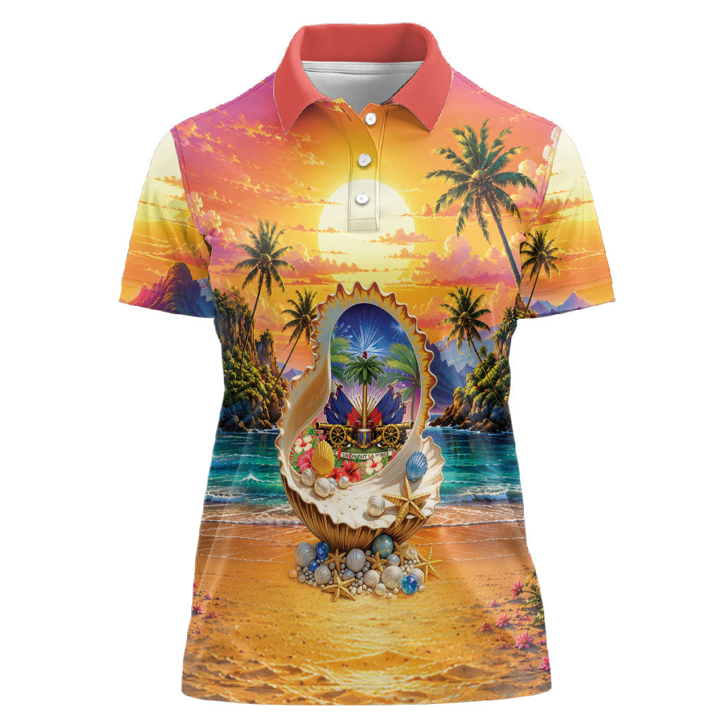 Haiti Women Polo Shirt The Pearl Of The Antilles