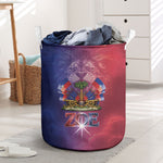 Haitian Zoe Laundry Basket Roaring Lion With Coat Of Arms