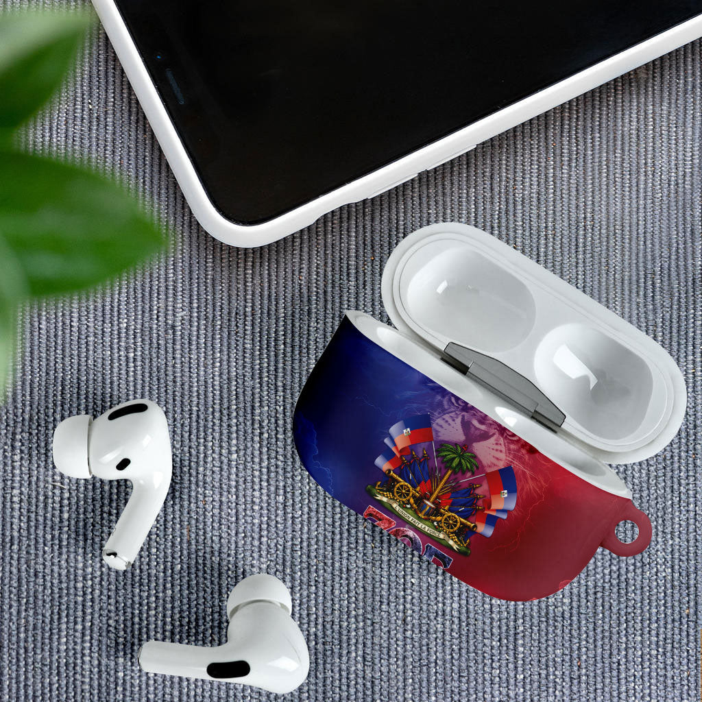 Haitian Zoe AirPods Case Roaring Lion With Coat Of Arms