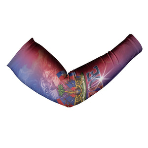 Haitian Zoe Arm Sleeves Roaring Lion With Coat Of Arms