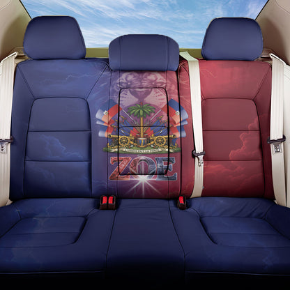 Haitian Zoe Back Car Seat Cover Roaring Lion With Coat Of Arms