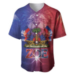 Haitian Zoe Baseball Jersey Roaring Lion With Coat Of Arms