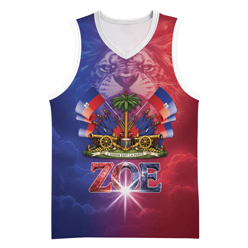 Haitian Zoe Basketball Jersey Roaring Lion With Coat Of Arms