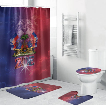 Haitian Zoe Bathroom Set Roaring Lion With Coat Of Arms