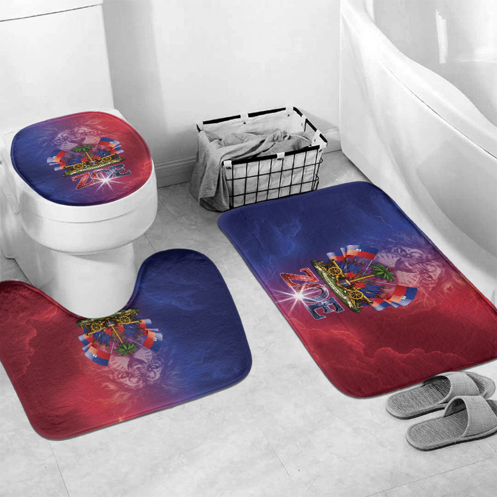Haitian Zoe Bathroom Set Roaring Lion With Coat Of Arms