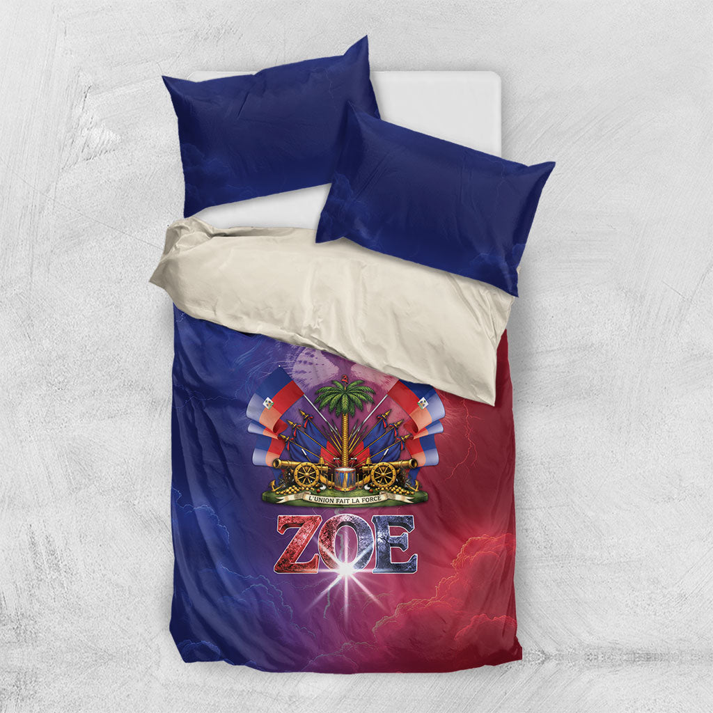 Haitian Zoe Bedding Set Roaring Lion With Coat Of Arms