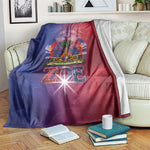Haitian Zoe Blanket Roaring Lion With Coat Of Arms