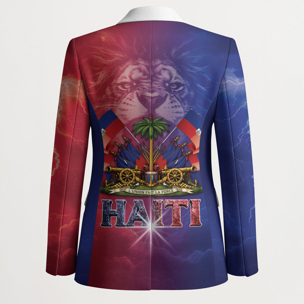 Haitian Zoe Blazer Roaring Lion With Coat Of Arms
