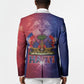 Haitian Zoe Blazer Roaring Lion With Coat Of Arms