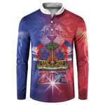 Haitian Zoe Button Sweatshirt Roaring Lion With Coat Of Arms