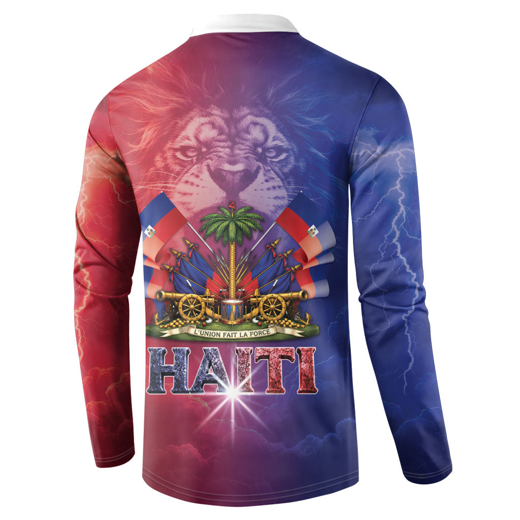Haitian Zoe Button Sweatshirt Roaring Lion With Coat Of Arms