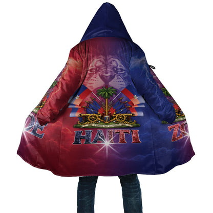 Haitian Zoe Cloak Roaring Lion With Coat Of Arms