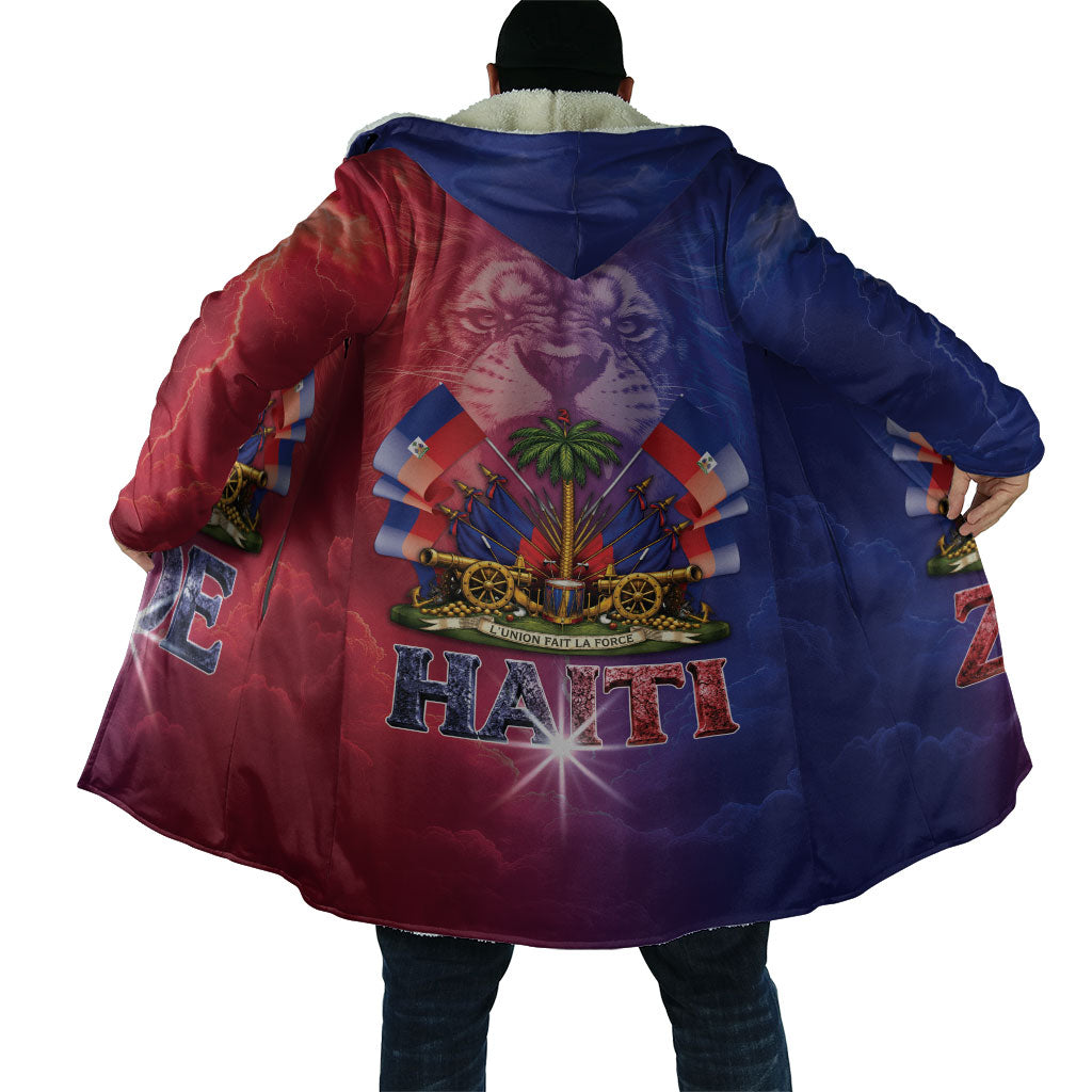 Haitian Zoe Cloak Roaring Lion With Coat Of Arms
