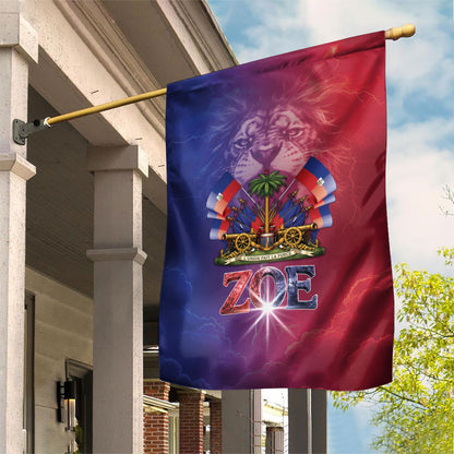 Haitian Zoe Garden Flag Roaring Lion With Coat Of Arms