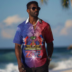 Haitian Zoe Hawaiian Shirt Roaring Lion With Coat Of Arms