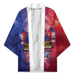 Haitian Zoe Kimono Roaring Lion With Coat Of Arms