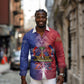 Haitian Zoe Long Sleeve Button Shirt Roaring Lion With Coat Of Arms