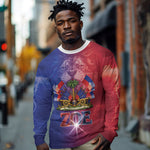 Haitian Zoe Long Sleeve Shirt Roaring Lion With Coat Of Arms