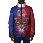 Haitian Zoe Padded Jacket Roaring Lion With Coat Of Arms