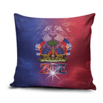 Haitian Zoe Pillow Cover Roaring Lion With Coat Of Arms